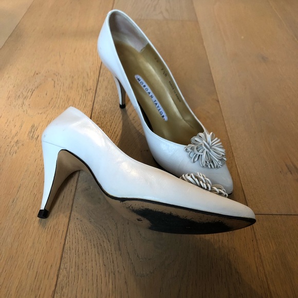 Morgan Taylor vintage white leather heels - Picture 7 of 8